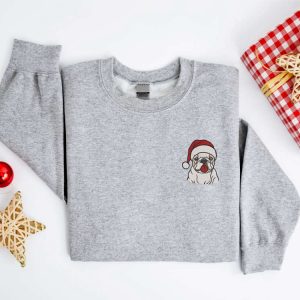 embroidered christmas dog sweatshirt embroidered bulldog santa christmas sweater crewneck women christmas sweatshirt ugly christmas sweater 1.jpeg