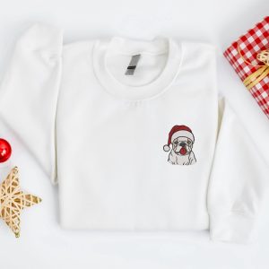 embroidered christmas dog sweatshirt embroidered bulldog santa christmas sweater crewneck women christmas sweatshirt ugly christmas sweater 5.jpeg