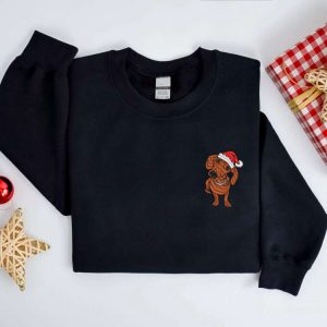 embroidered christmas dog sweatshirt embroidered dachshund dog christmas sweater crewneck women christmas sweatshirt ugly christmas shirt 4.jpeg