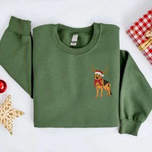 embroidered christmas dog sweatshirt embroidered german shepherd reindeer christmas crewneck women christmas sweatshirt ugly christmas 2.jpeg