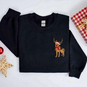 embroidered christmas dog sweatshirt embroidered german shepherd reindeer christmas crewneck women christmas sweatshirt ugly christmas 3.jpeg