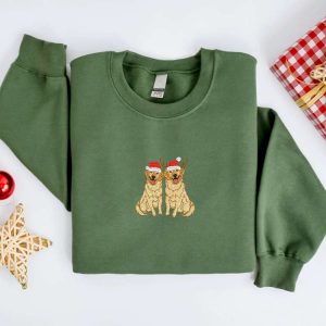 embroidered christmas dog sweatshirt embroidered golden retriever santa christmas sweater crewneck women christmas sweatshirt ugly christmas 1.jpeg