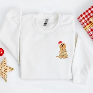 embroidered christmas dog sweatshirt embroidered goldendoodle dog christmas sweater crewneck women christmas sweatshirt ugly christmas shirt 5.jpeg