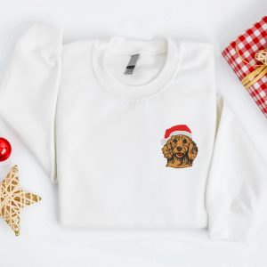 embroidered christmas dog sweatshirt embroidered goldendoodle santa christmas sweater crewneck women christmas sweatshirt ugly christmas 2.jpeg