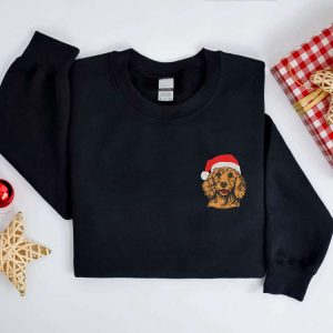 embroidered christmas dog sweatshirt embroidered goldendoodle santa christmas sweater crewneck women christmas sweatshirt ugly christmas 3.jpeg