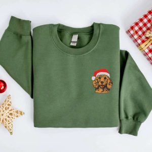 embroidered christmas dog sweatshirt embroidered goldendoodle santa christmas sweater crewneck women christmas sweatshirt ugly christmas 4.jpeg
