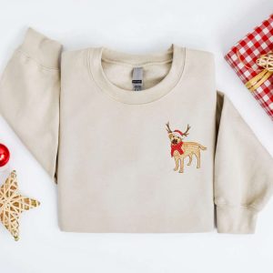 embroidered christmas dog sweatshirt embroidered labrador retriever reindeer christmas crewneck women christmas sweatshirt ugly christmas 2.jpeg