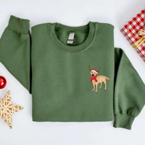 embroidered christmas dog sweatshirt embroidered labrador retriever reindeer christmas crewneck women christmas sweatshirt ugly christmas.jpeg