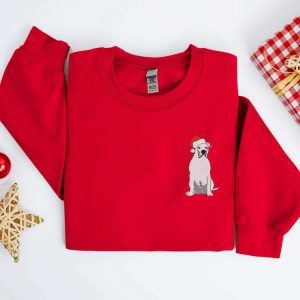 embroidered christmas dog sweatshirt embroidered pitbull dog christmas sweater crewneck women christmas sweatshirt ugly christmas sweater 3.jpeg