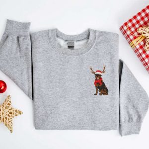 embroidered christmas dog sweatshirt embroidered rottweiler reindeer dog christmas sweater crewneck women christmas sweatshirt ugly xmas 1.jpeg