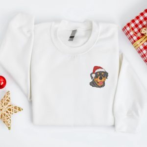 embroidered christmas dog sweatshirt embroidered rottweiler santa dog christmas sweater crewneck women christmas sweatshirt ugly christmas 5.jpeg