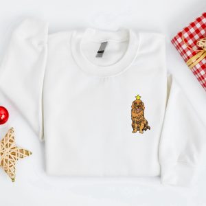 embroidered christmas dog sweatshirt golden dog christmas sweater for family 5.jpeg