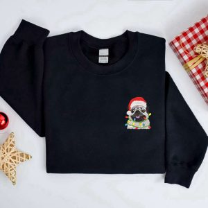 embroidered christmas dog sweatshirt pug dog christmas sweater shirt 3.jpeg