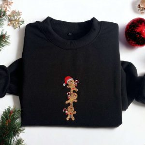 embroidered christmas gingerbread sweatshirt embroidered ginger bread christmas sweater crewneck women christmas shirt ugly christmas 3.jpeg