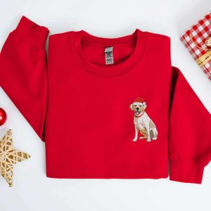 embroidered christmas labrador retriever golden sweatshirt embroidered dog christmas sweater crewneck women christmas winter sweater shirt 2.jpeg