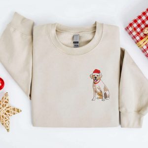 Embroidered Christmas Labrador Retriever Golden Sweatshirt…