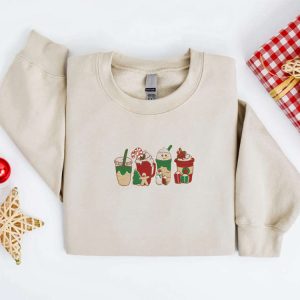 embroidered christmas snowman coffee sweatshirt embroidered coffee christmas sweater crewneck women christmas winter sweater ugly christmas.jpeg