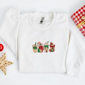 embroidered christmas snowman coffee sweatshirt embroidered coffee christmas sweater crewneck women christmas winter sweater ugly christmas 5.jpeg