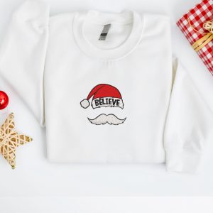 embroidered christmas sweatshirt embroidered believe santa hat mustache christmas sweatshirt women christmas sweatshirt christmas crewneck 1.jpeg