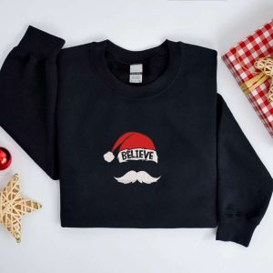 embroidered christmas sweatshirt embroidered believe santa hat mustache christmas sweatshirt women christmas sweatshirt christmas crewneck 5.jpeg