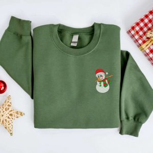 embroidered christmas sweatshirt embroidered snowman santa hat christmas sweater crewneck women christmas sweatshirt ugly christmas sweater 1.jpeg