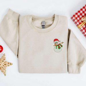 embroidered christmas sweatshirt embroidered snowman santa hat christmas sweater crewneck women christmas sweatshirt ugly christmas sweater 2.jpeg