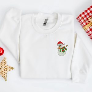 embroidered christmas sweatshirt embroidered snowman santa hat christmas sweater crewneck women christmas sweatshirt ugly christmas sweater 3.jpeg