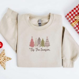 embroidered christmas tree sweatshirt embroidered tis the season christmas sweater crewneck women christmas sweatshirt ugly christmas.jpeg