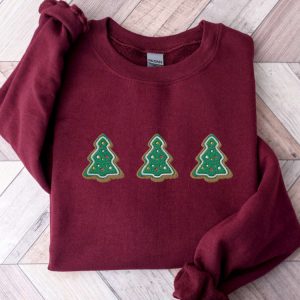 embroidered christmas trees cookies sweatshirt gingerbread cookies sweatshirt christmas tree sweatshirt christmas tree shirt xmas gift 1.jpeg