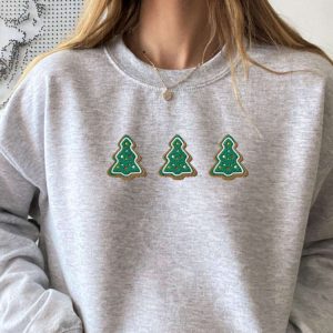 embroidered christmas trees cookies sweatshirt gingerbread cookies sweatshirt christmas tree sweatshirt christmas tree shirt xmas gift 3.jpeg