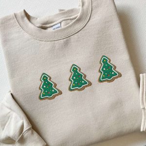 embroidered christmas trees cookies sweatshirt gingerbread cookies sweatshirt christmas tree sweatshirt christmas tree shirt xmas gift.jpeg