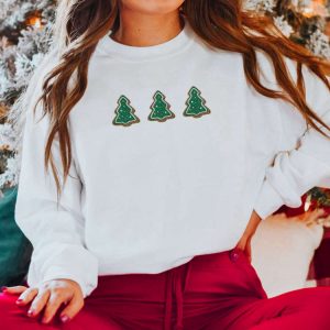 embroidered christmas trees cookies sweatshirt gingerbread cookies sweatshirt christmas tree sweatshirt christmas tree shirt xmas gift 4.jpeg