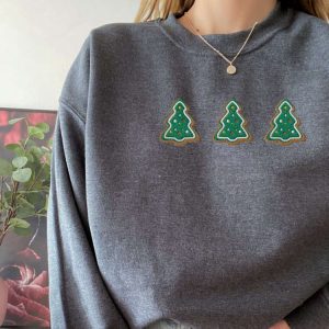 embroidered christmas trees cookies sweatshirt gingerbread cookies sweatshirt christmas tree sweatshirt christmas tree shirt xmas gift 5.jpeg