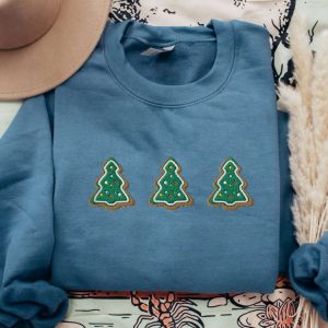 embroidered christmas trees cookies sweatshirt gingerbread cookies sweatshirt christmas tree sweatshirt christmas tree shirt xmas gift 6.jpeg