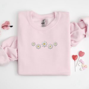 embroidered floral daisy sweatshirt embroidered daisy sweatshirt gift for family 1.jpeg