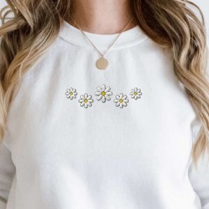 embroidered floral daisy sweatshirt embroidered daisy sweatshirt gift for family 6.jpeg