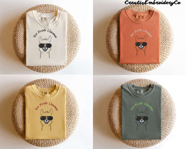 Embroidered Funny Lama Comfort Colors Sweatshirt, Best Gift For Family