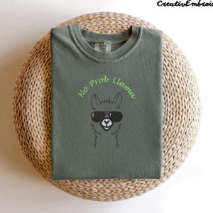 embroidered funny lama comfort colors t shirt cool llama shirt comfort colors funny llama shirt unisex lama shirt 4.jpeg