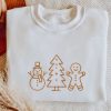 Embroidered Gingerbread Cookies Sweatshirt, Christmas Gift Embroidery Sweater