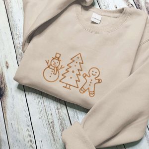 embroidered gingerbread cookies sweatshirt christmas gift embroidery hoodies xmas matching sweatshirt christmas gift fall hoodies 2.jpeg