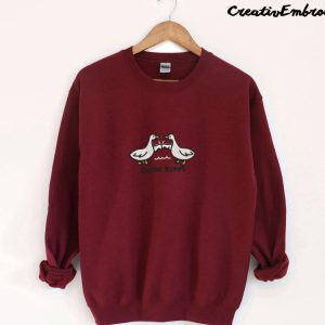 embroidered goose bumps sweatshirts goose bumps embroidery crewneck funny sweatshirts unisex goose embroidered animal crewneck 2.jpeg