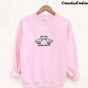 embroidered goose bumps sweatshirts goose bumps embroidery crewneck funny sweatshirts unisex goose embroidered animal crewneck 4.jpeg