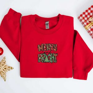 embroidered merry and bright christmas sweatshirt embroidered christmas sweater crewneck women christmas shirt winter sweater ugly christmas 2.jpeg