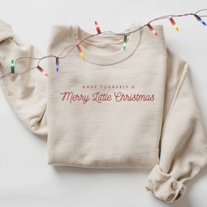 Embroidered Merry Christmas Sweatshirt, Merry And…