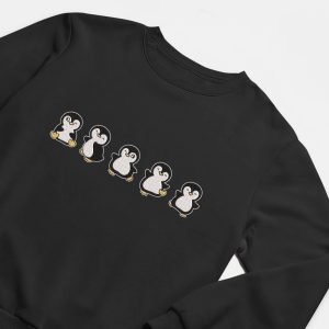 embroidered penguin sweatshirt animal crewneck gift for penguin lover animal lover sweatshirt cute penguins crewneck fun outfit 3.jpeg