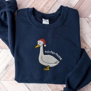 embroidered santa goose sweatshirt christmas goose sweatshirt christmas shirt 1.jpeg