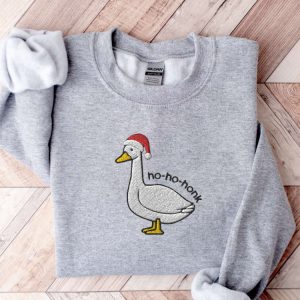 embroidered santa goose sweatshirt christmas goose sweatshirt christmas shirt 2.jpeg