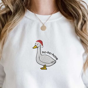 embroidered santa goose sweatshirt christmas goose sweatshirt christmas shirt 3.jpeg