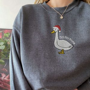 embroidered santa goose sweatshirt christmas goose sweatshirt christmas shirt 5.jpeg