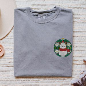 Embroidered Snowman Ornament Sweatshirt, Christmas Snowman…